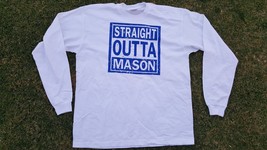 Freemason Masonic Long sleeve T-Shirt Straight Outta Mason T-shirt M-4X - £18.33 GBP