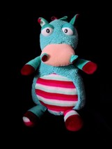 Aurora World Okee Dokee Plush 12&quot; Horsetail Pony Horse Teal Blue Pink Striped - $22.49