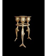 Vintage Brass Dolphin Decorative Candle Candle Holder / Nautical Dolphin... - $92.22