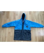 Vintage Carolina Panthers Jacket XL  NFL Lined Rain Coat w/Hood Hoodie P... - $521.52 MXN