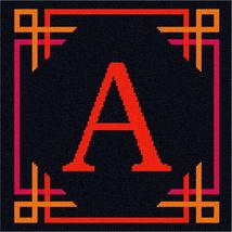 Pepita needlepoint canvas: Letter A Bright Ribbons, 10&quot; x 10&quot; - £58.33 GBP+