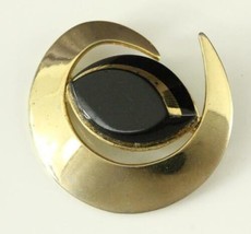 Vintage Costume Jewelry SARAH COVENTRY Brooch Pin Black Glass Saturn 1962 - £10.32 GBP