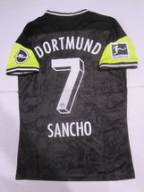 Jadon Sancho #7 Borussia Dortmund Special Edition Black Neon Soccer Jersey 2021 - £87.92 GBP
