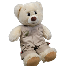 Tan Cream Build a Bear BAB Safari Vest and Pants Teddy Bear Plush Animal... - £23.59 GBP