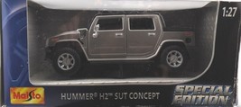 Hummer H2 SUT Concept Car Silver Diecast 1/27 Maisto New - £15.82 GBP