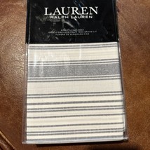 Ralph Lauren Luke Stripe 2pc King Pillowcases Set CREAM/GREY Nip $150 - £38.75 GBP
