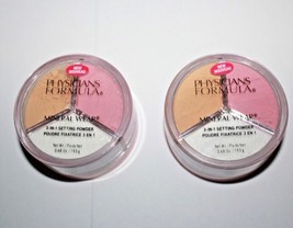 Physicians Formula Mineral Wear 3-in-1 Setting Powder PF11037 Lot Of 2 Sealed  - £7.84 GBP