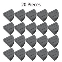 20x Dark Gray Part 2577 Brick 4x4 ¼ Circle Building Pieces Bulk 100% Compatible - £7.91 GBP