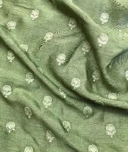 Indian Green Gold Embroidered Fabric, Dress Gown, Drapery Bridal Wedding... - $9.49+