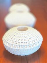 3 Vintage Mid-Century  Modern Italian Woven Porcelain Lantern Bowl Set RARE - $340.20