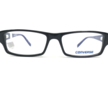 Converse Eyeglasses Frames Q004 UF BLACK Blue Rectangular Full Rim 51-15... - $55.97