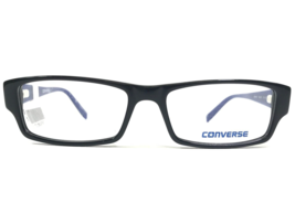 Converse Eyeglasses Frames Q004 UF BLACK Blue Rectangular Full Rim 51-15-135 - £44.22 GBP