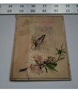 Home Treasure Trading Card Holiday Greeting Peaceful Happy Year Bird Blo... - €8,20 EUR