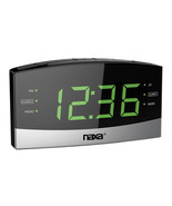 Naxa Bluetooth Easy-Read Dual Alarm Clock with Daily Repeat and USB Char... - $72.01