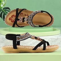 new Women sandal Rhinestone printing sandals Women Summer shoes Vintage crystal  - £19.79 GBP