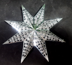 Vintage West Germany Silve Filigree German 6&quot; Star Christmas Decoration - $118.80