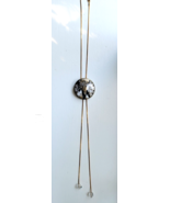 Goebel Slide Necklace Porcelain Gold Tone Chain ART NOUVEAU Woman Alphon... - $149.00
