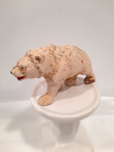 Vintage Realistic Polar Bear Figurine Figure 4.5&quot;x2.5&quot; Unmarked Chalkware? - £13.20 GBP