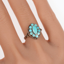 sz6.25 Vintage Dishta Zuni sterling and turquoise ring - £59.49 GBP