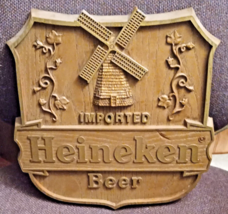 Imported Heineken Beer Windmill 3-D Relief Sign Plaque Shield - $30.69