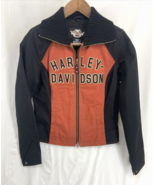 Harley Davidson Motors Small Women&#39;s Crop Jacket Knit Neckline Full Zip - £29.12 GBP