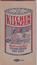 Vintage Advertising Kitchen Klenzer Note Pad Big Jack Soap - &quot;Hurts Only Dirt&quot; - £3.19 GBP