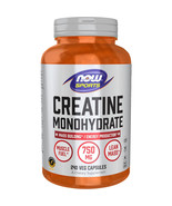 NOW Sports Nutrition, Creatine Monohydrate 750 mg, 240 Veg Capsules - $33.82 CAD