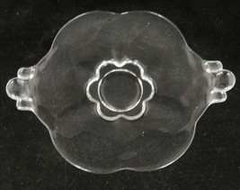 Vintage Duncan Miller Canterbury Two Handled Glass Plate Flower Base Scarce - £12.81 GBP