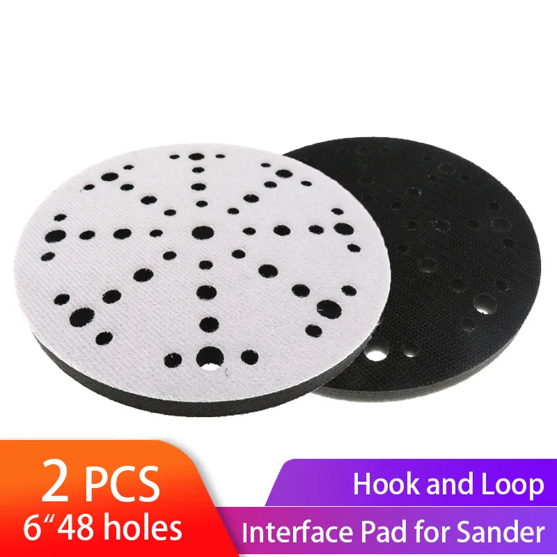 Soft interface pad 6 inch 150mm 48 holes buffer sponge for for sanding pads automobiles thumb200