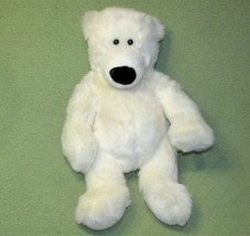 Rare Heartwarmers 18&quot; Teddy White Bear Vintage Plush Stuffed Animal Carlton Card - £35.16 GBP