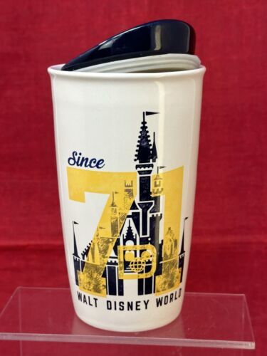 Primary image for Disney Parks Ceramic Tumbler w/ Lid Walt Disney World 71 Cinderella Castle Mug