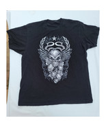 Stone Sour T-Shirt 2018 Tour Skull &amp; Wings Crew Neck Short Sleeve Size X... - $38.06 CAD