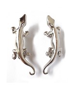 1 Pair Gecko Brass Door Handle 11&quot; Vintage Old Style Drawer Pull and Knob - $162.72 CAD+