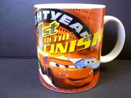 CARS coffee mug 1st to the Finish Line Lightning McQueen Disney Pixar 10 oz - $6.60