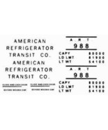 AMERICAN FLYER TRAINS A.R.T. 988 REEFER CAR WATER SLIDE DECAL S Gauge Parts - £7.95 GBP