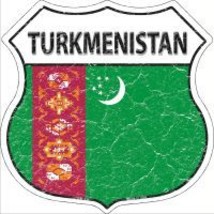 Turkmenisatan Highway Shield Novelty Metal Magnet HSM-434 - £11.91 GBP