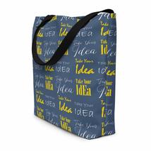 Creative Brain Concept Design Take Your Idea Blue Beach Bag - £33.91 GBP