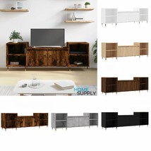 Modern Wooden Large TV Stand Cabinet Entertainment Unit With 2 Doors &amp; Shelves - £71.26 GBP+