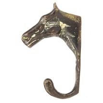 4 Piece Brass Wall Hooks Multicolor Wall Hangings Horse Head Wall Hanger 3.2Inch - £35.52 GBP