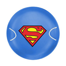 26&quot; Heavy Duty Superman Metal Saucer Sled With Rope Handles, Blue - £52.62 GBP