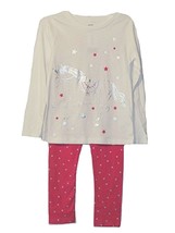 Carter&#39;s Girl&#39;s Silver Foil Unicorn and Star Print Pajama Set - $11.24