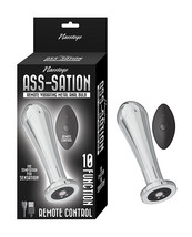 Ass-sation Remote Vibrating Metal Anal Bulb - Silver - £39.16 GBP