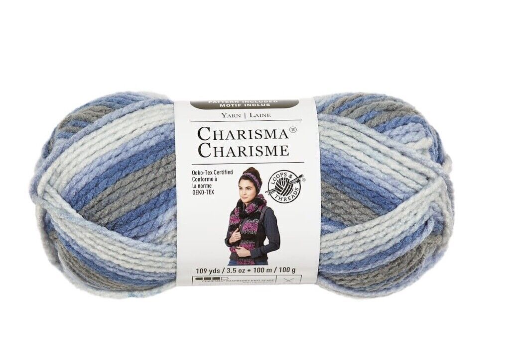 Loops &amp; Threads Charisma Yarn, Cornflower, 3.5 Oz., 109 Yards, U.S. L-11... - £9.69 GBP