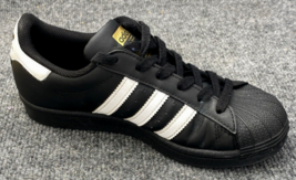 Adidas Shoes Size 4 Originals Grade School Superstar J Core Black White EF5398 - £13.75 GBP