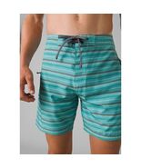 prAna Fenton Size 32 Men&#39;s Trunks Boardshort Swim Shorts 7&quot;L Aqua Beach ... - $48.94 CAD