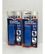 2 PK Unger Professional Replacement Window &amp; Glass Scraper Blades 4" (10... - $15.99