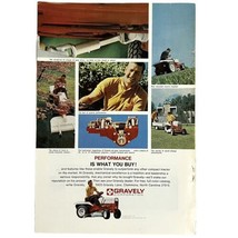 Vtg 1969 Gravely Riding Mower Lawn Tractor Studebaker Print Ad 7&quot; x 10&quot; - €6,57 EUR