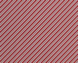 Cotton Candy Cane Striped Stripes Red White Fabric Print by Yard D407.33 - $12.95