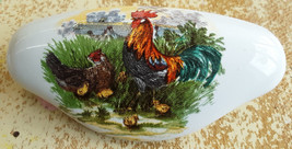 Ceramic Cabinet Drawer Pull Rooster Green Red and Blue Chicken - £6.57 GBP