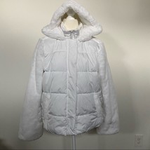 Fashion Nova Yours Fur The Taking Hooded Puffer Jacket White Small NWT - $49.99